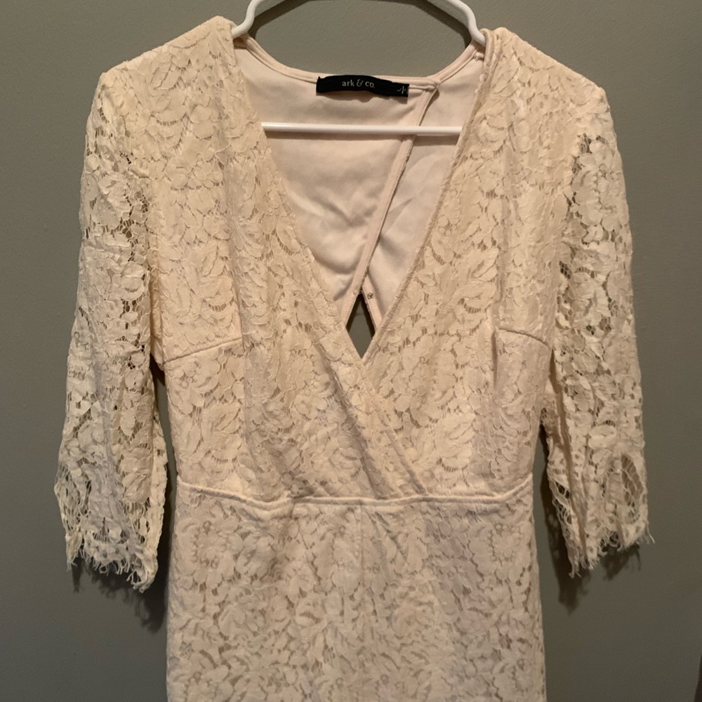 Lace floral romper